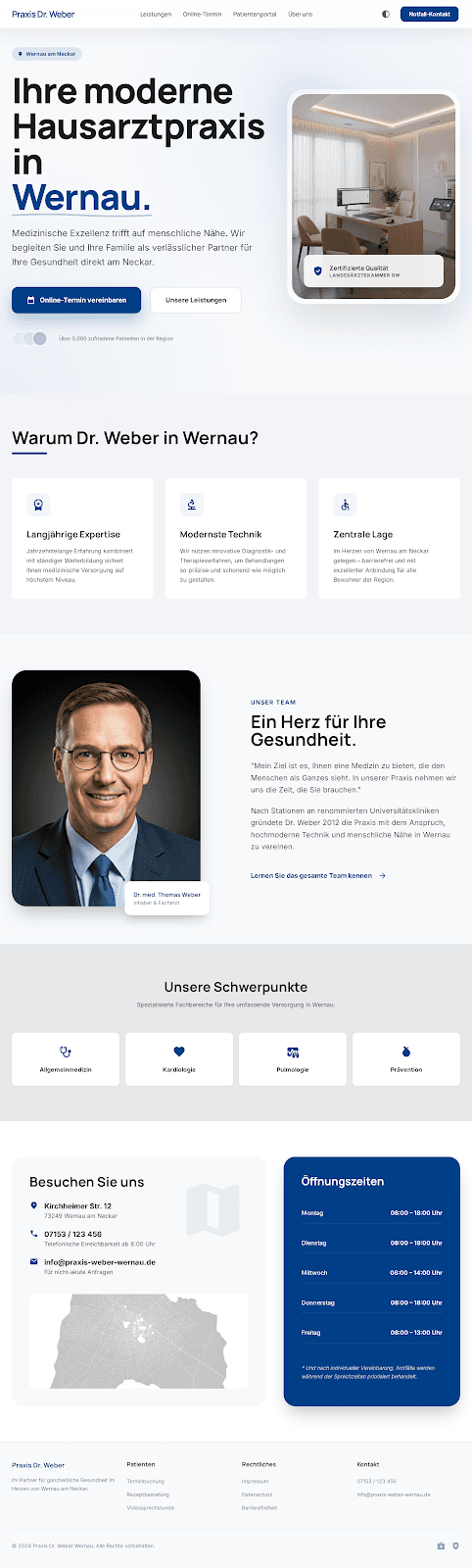 Praxis Dr. Weber — Konzept-Design
